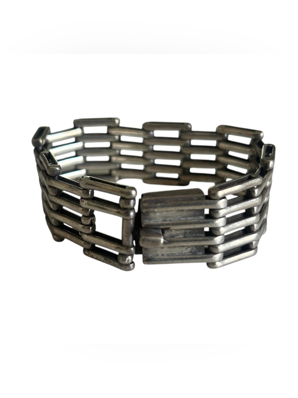 Mexico Link Bracelet TL-51 925 Sterling Silver Heavy 44 g
